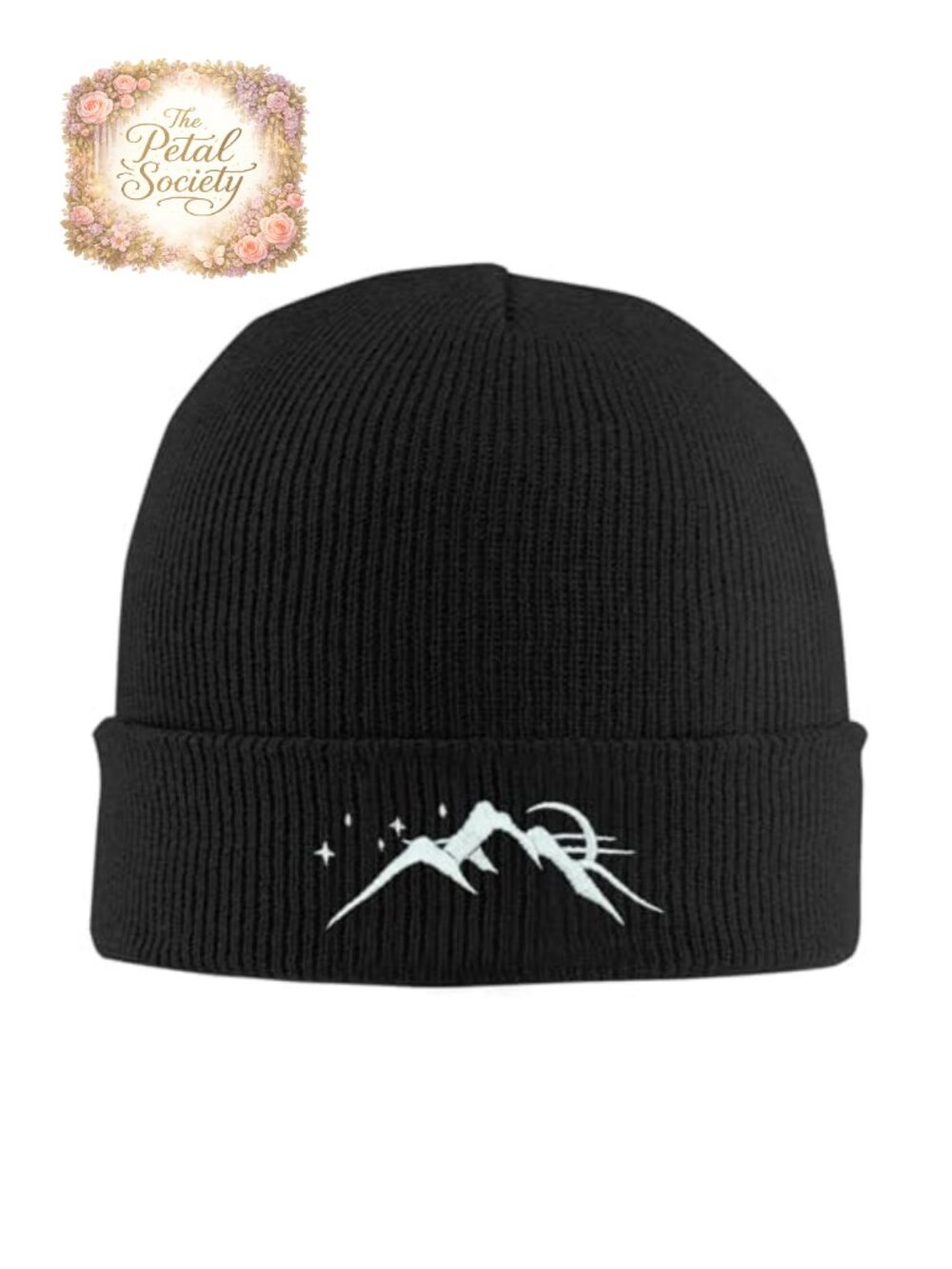 Fish Embroidery Beanie Winter Warm Knit Cuffed Skull Cap Acrylic Unisex